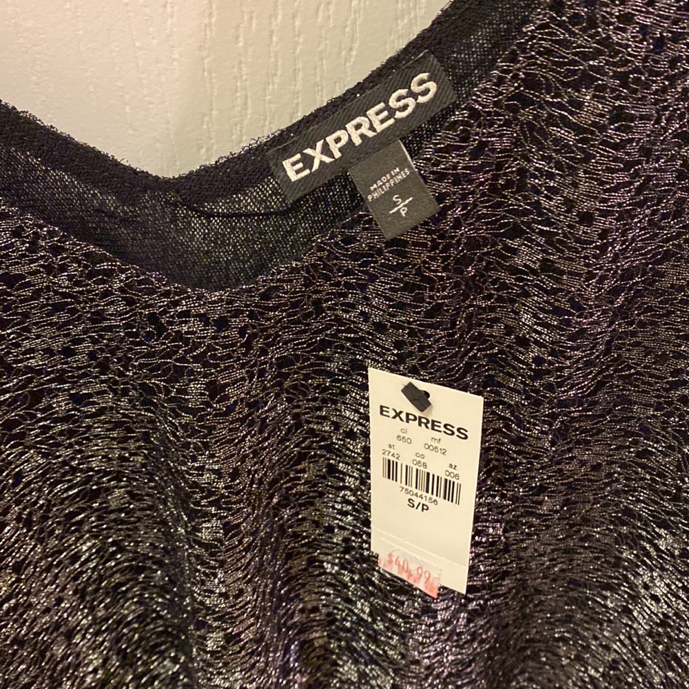NWT Express black & silver layered tank - Picture 2 of 5